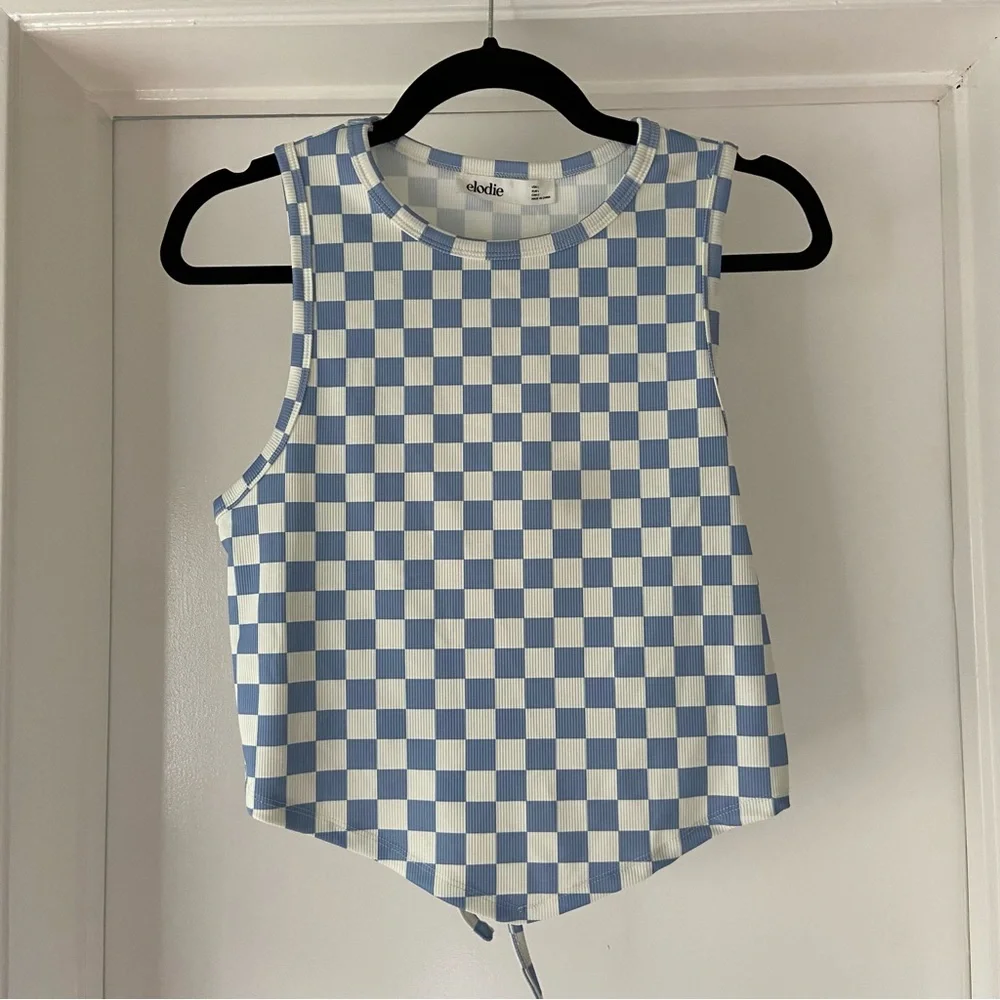 Elodie Checkered Cutout Top - Picture 3 of 6